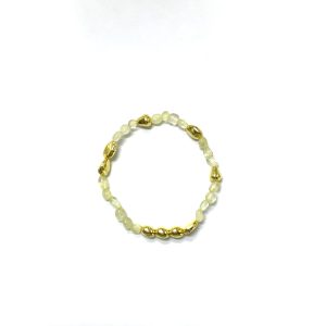 黄水晶碎金铜珠手链